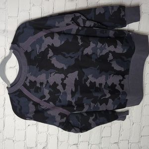 NWT prana cozy up sweatshirt in nautical camo Hemp Terry